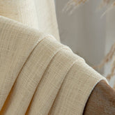 "Bold" Custom Heavyweight Linen Drape Pleated - Dark Brown - Miulee